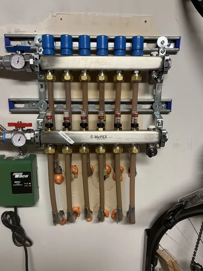 Plumber performing Gas Line Installation at a residential property in South Lebanon